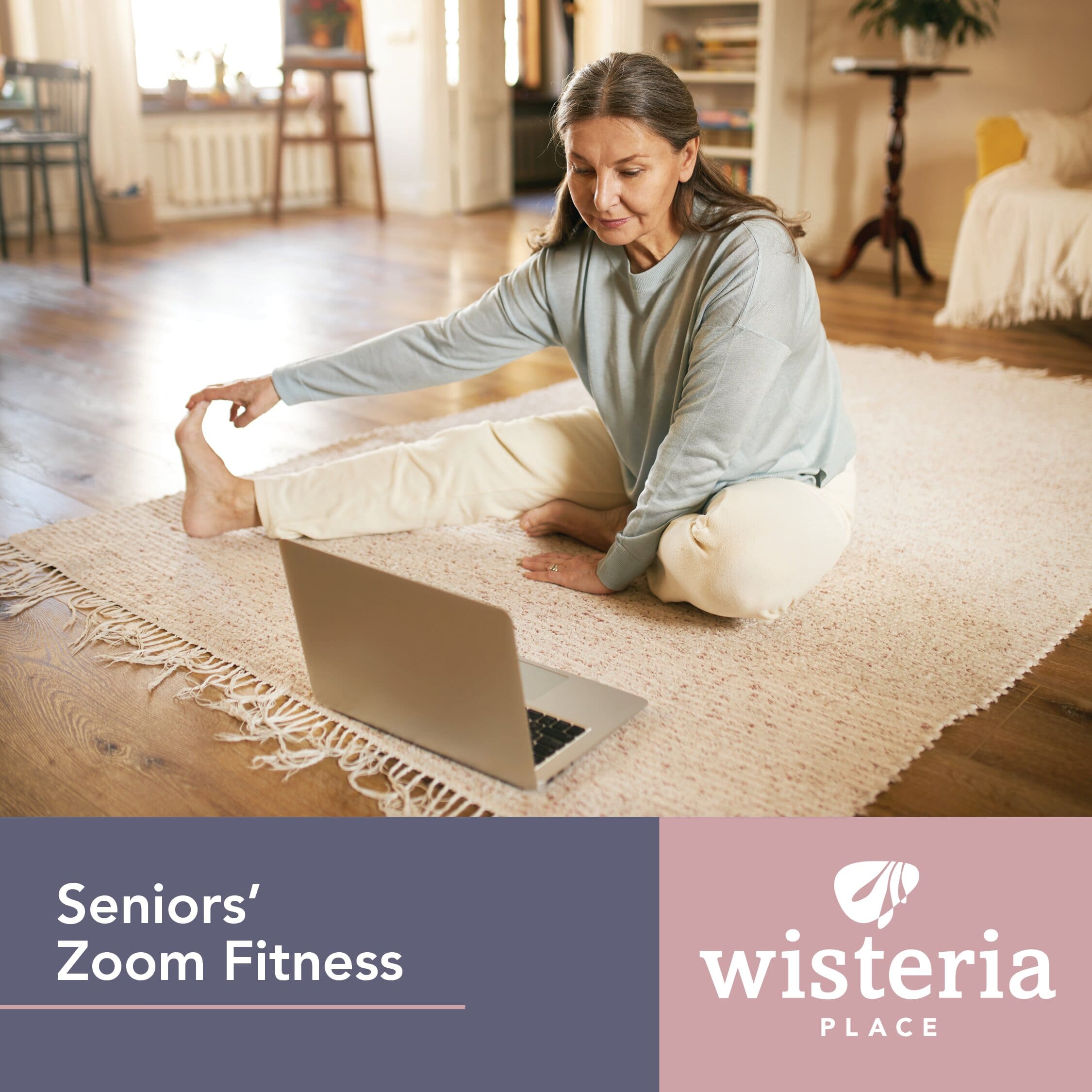 Senior's Zoom Fitness with Lynn Walters at Wisteria Place senior home