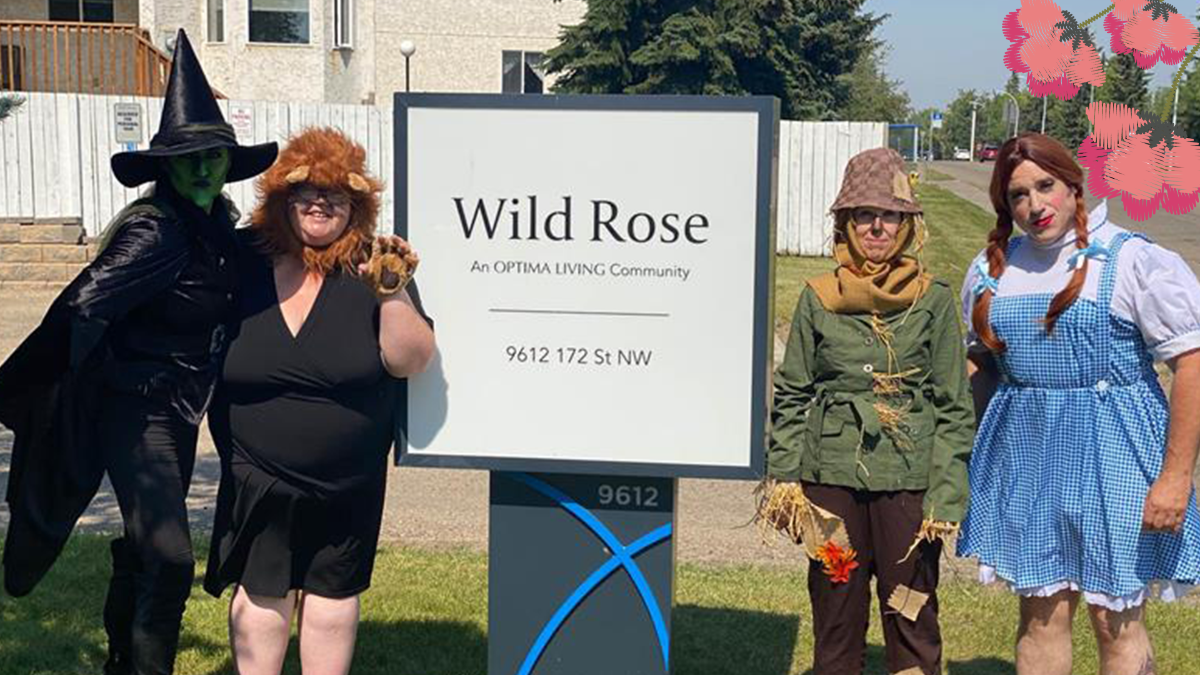 Wild Rose retirement home staff dressed up as characters from the Wizard of Oz.
