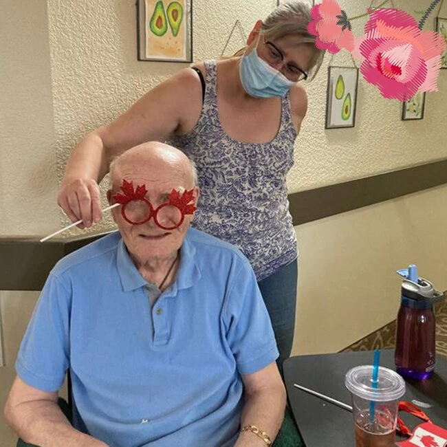 Canada Day celebrations at Wild Rose senior living