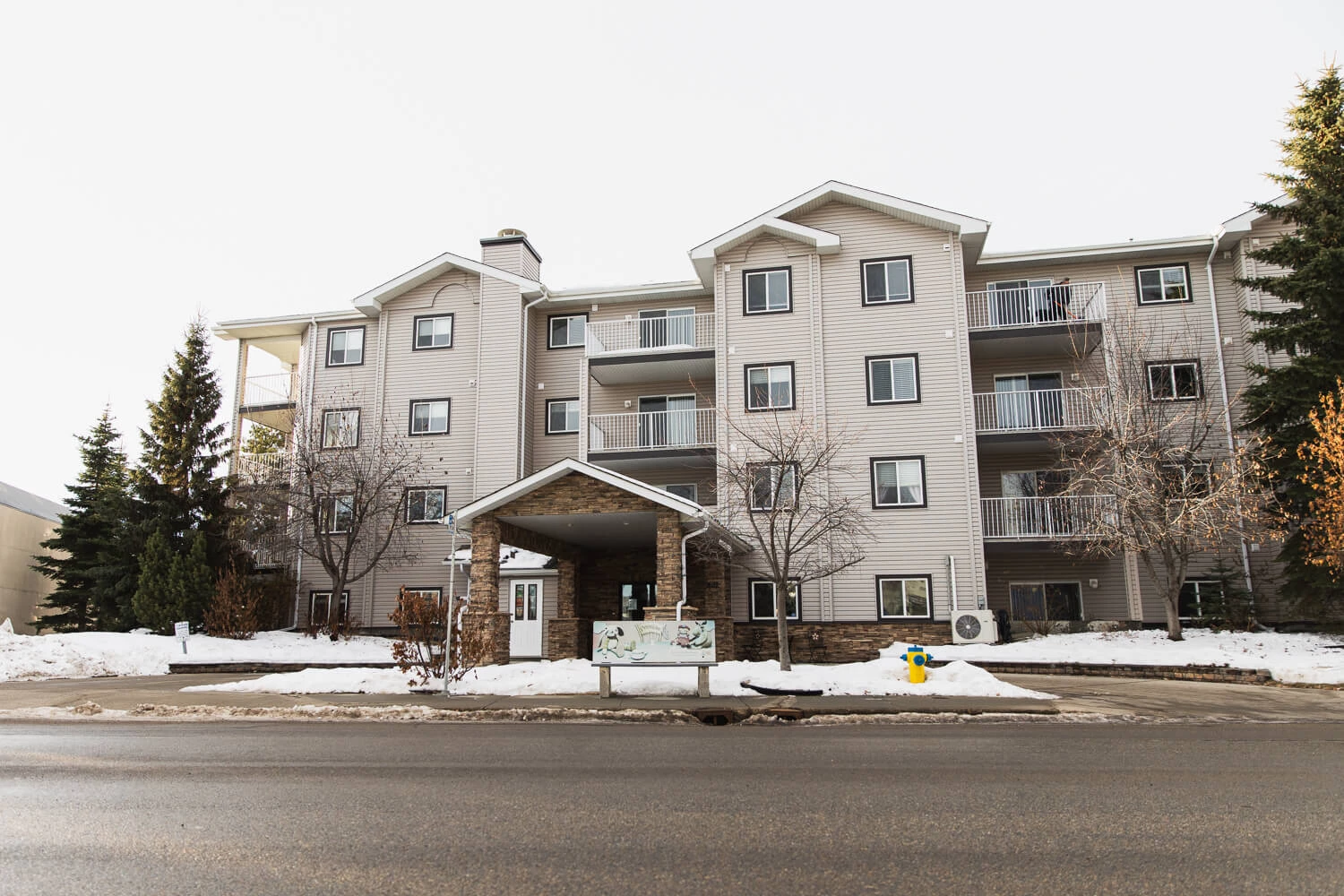 Wild Rose retirement home in snow