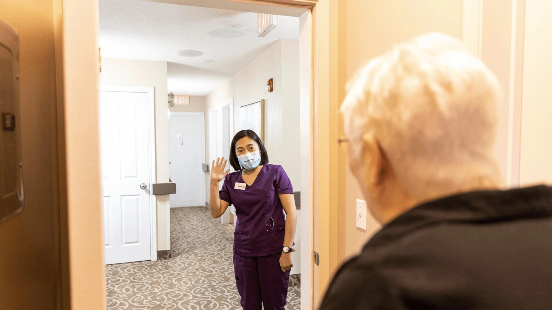 Staff at Wild Rose retirement home